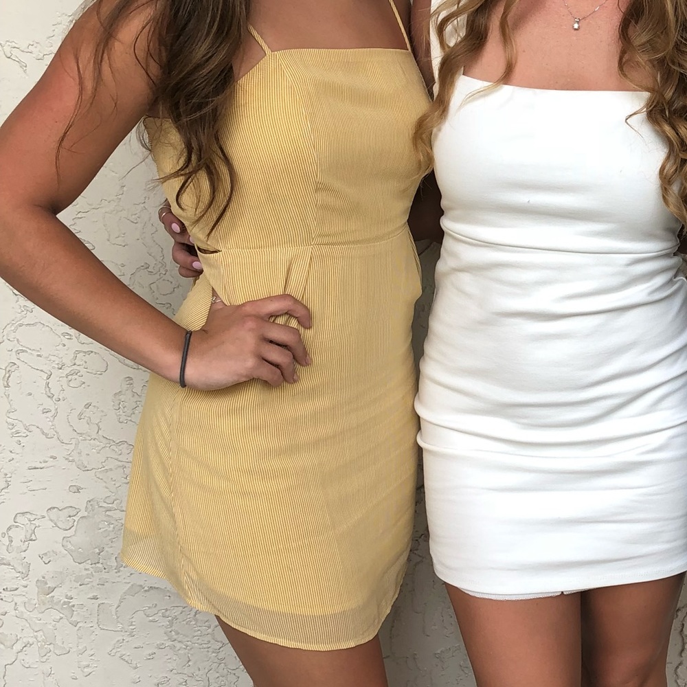 Yellow striped dress